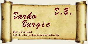 Darko Burgić vizit kartica